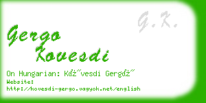 gergo kovesdi business card